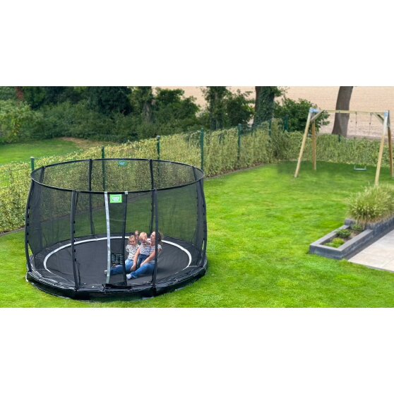 EXIT Allure Premium Bodentrampolin ø427cm - schwarz