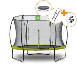 EXIT Silhouette Trampolin ø244cm - grün + gratis Zubehörset